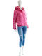 Kurz Damen Puffer Jacke für Winter Fuchsie