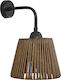 Heronia Modern Lamp Wall with Socket E27 Brown 20x20cm