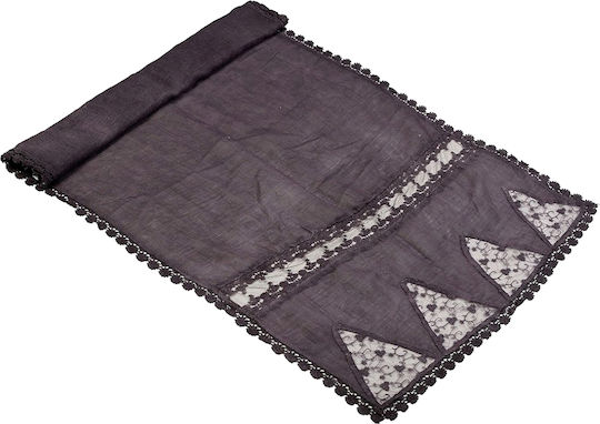 Espiel Ράνερ Βαμβακερό με Δαντέλα Μωβ 70x200εκ.