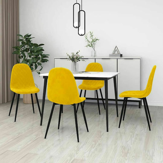 Stühle Speisesaal 45x53.5x87cm 4Stück Mustard