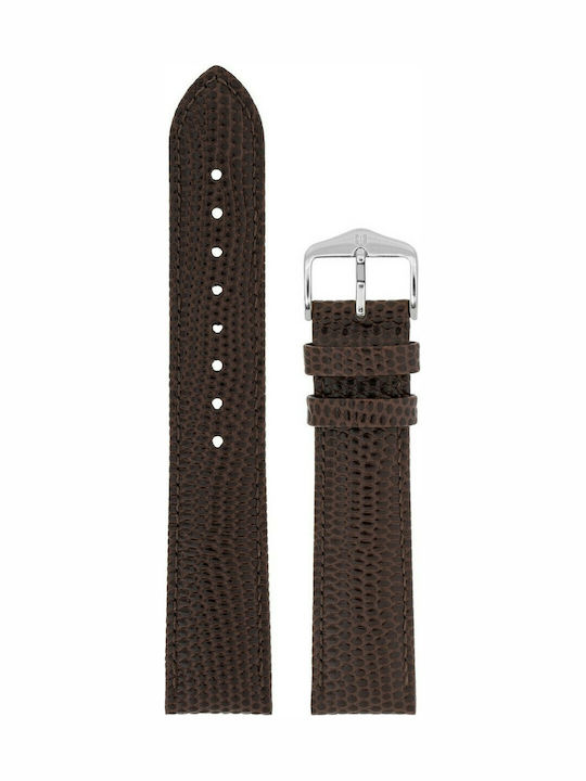 Hirsch Rainbow Long Δερμάτινο Λουράκι Καφέ 22mm