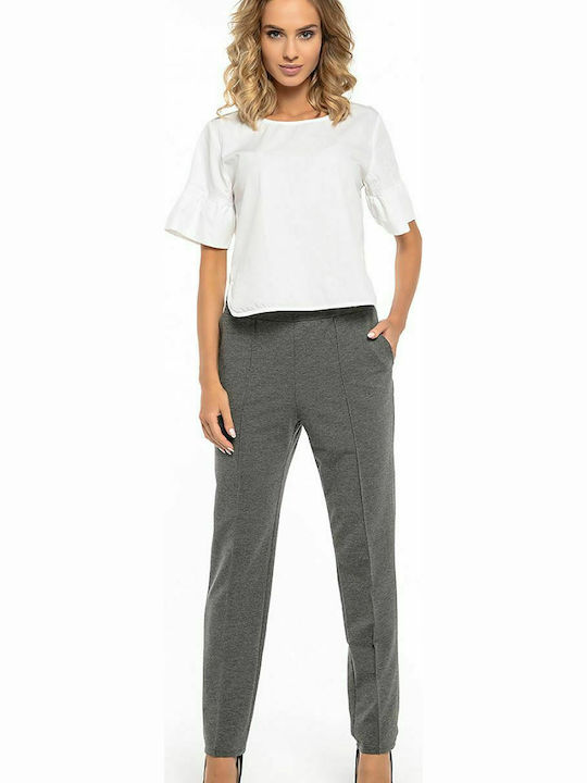 Tessita Women's Cotton Trousers Gray