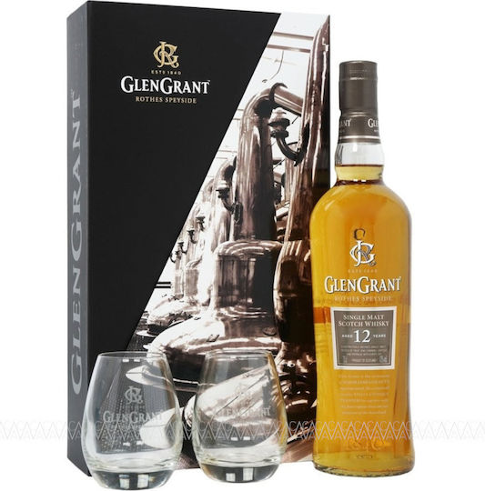 Glen Grant Композиция с чаши 12 Y.O. Whisky 700мл и 2 чаши