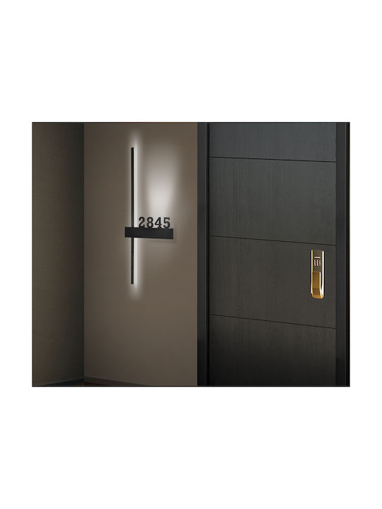 Luma Modern Wandleuchte mit Integriertem LED und Warmweißes Licht Schwarz Breite 30cm