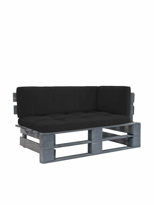 Ecksofa Außenbereich aus Paletten mit Kissen 11...