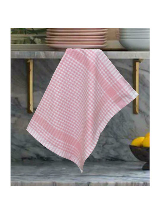 Linea Home Pin Πετσέτα Κουζίνας από 100% Βαμβάκι σε Ροζ Χρώμα 50x70cm