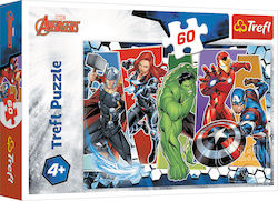 Puzzle pentru Copii Avengers pentru 4++ Ani 60buc Trefl