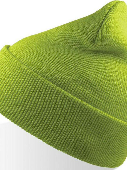 Atlantis 863 Wind Knitted Beanie Cap Lime Green