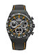 TW Steel Fast Lane Limited Edition Ανδρικό Ρολόι 44mm Χρονογράφος Μπαταρίας με Μαύρο Δερμάτινο Λουράκι
