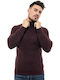 Langarm-Pullover Burgundisch