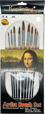 Round Paint Brush Set 9pcs