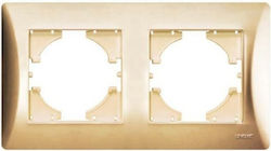 Lineme Hseries Switch Frame 2 Positions Horizontal Installation in Gold Color 50-00122-9 Lineme Hseries Switch Frame 2 Positions Horizontal Installation in Gold Color 50-00122-9