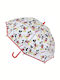 Mickey Mouse Clubhouse Kids Curved Handle Umbrella Mickey with Diameter 71cm Multicolour