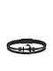 U.S. Polo Assn. Men's Bracelet with Anchor Design Made of Leather 21cm