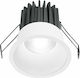 Gea Luce Celia Rund Metallisch Einbau Spot mit integriertem LED und Warmweißes Licht Weiß 8.5x8.5cm. 1Stück