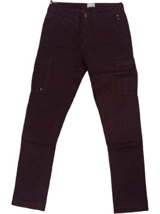 Basehit Trousers Cargo in Regular Fit Wine