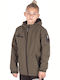 Kids' Casual Jacket Long with Hood Khaki