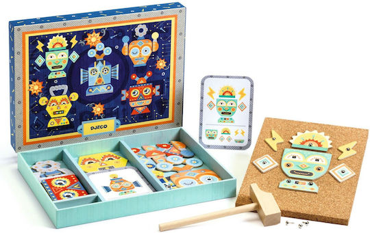 Djeco Wooden Construction Toy Robots Tap Tap for Children 4+ years old+ Years
