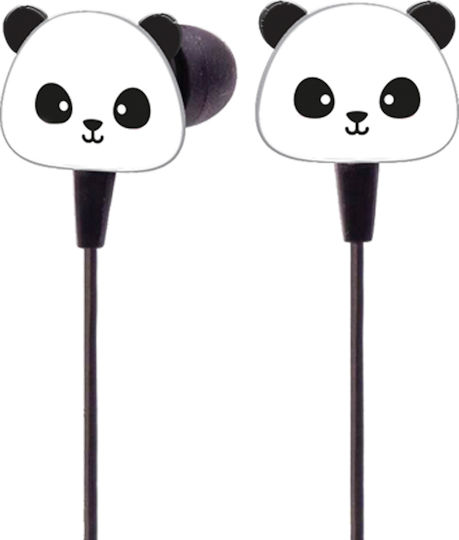 I-Total Ακουστικά Ψείρες In Ear Panda Λευκά