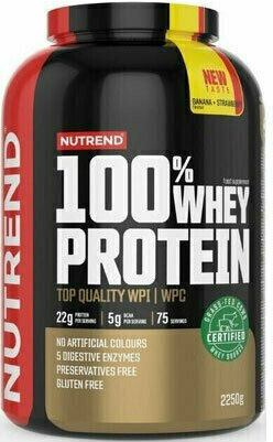 Nutrend 100% Whey Protein Whey Gluten Free with Flavor Strawberry Banana 2.25kg