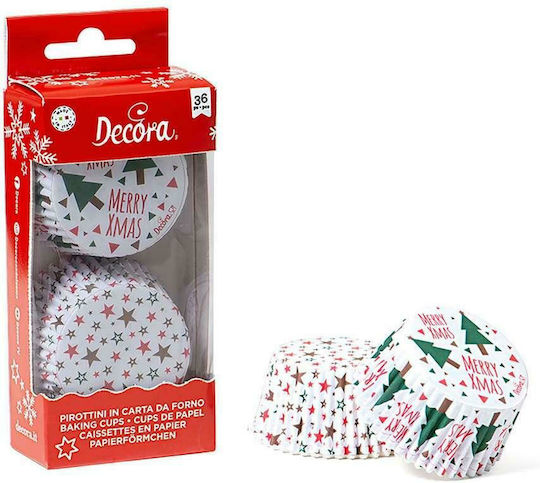 Decora Σετ Χριστουγεννιάτικες Φόρμα Γλυκών Δεντράκια 50εκ. 36τμχ