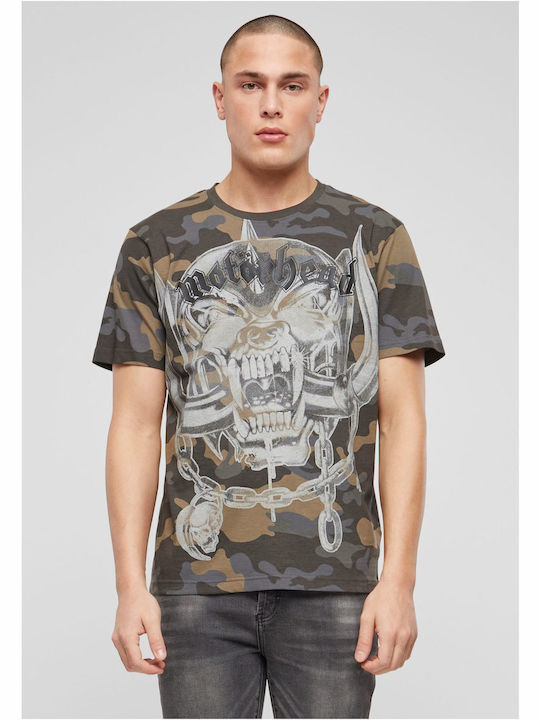 Brandit Motorhead Warpig Print Dark Camo T-shirt Khaki Baumwolle 61004.4-M