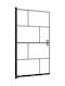 vidaXL Shower Screen Bathtub with Hinged Door 80x140cm Black