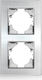Lineme Switch Frame 2 Positions Vertical Installation in Silver Color 50-00126-18