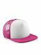 B645 Jockey με Δίχτυ και Ίσιο Γείσο Fuchsia / White