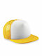 B645 Jockey mit Netz und geradem Schirm Yellow / White