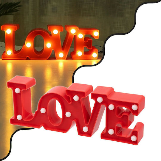 GloboStar Decorative Lamp Love Red