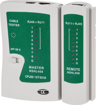 Ελεγκτής Network Cable Tester RJ11 / RJ12 / RJ45 DM-0164