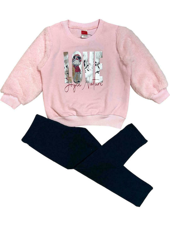 Joyce Kids Set with Leggings Winter 2pcs Pink