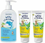 Frezyderm Welcome Girl Baby Shampoo Care Set 300ml & Baby Cream 2x175ml & Gift Stroller Bag 4pcs