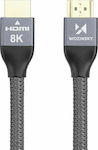 Wozinsky HDMI 2.1 Cablu HDMI de sex masculin - HDMI de sex masculin 5m Gri (WHDMI-50)