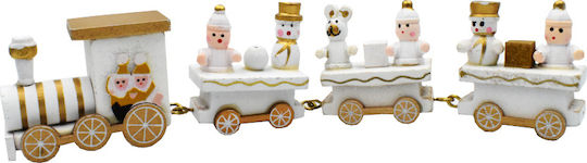 Weihnachtliche Holz Figur Zug Weiß