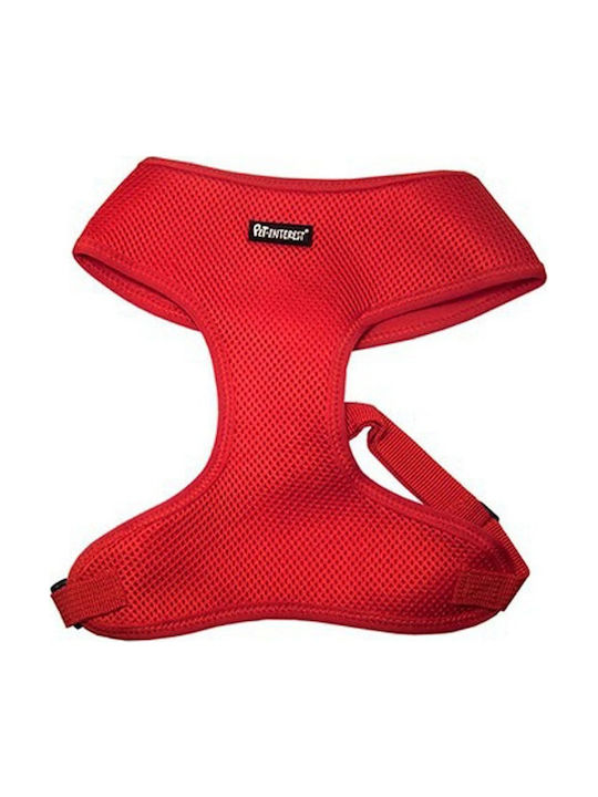 Pet Interest Dog Harness Vest Mesh Plain Red X-...