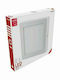 Avide ACSMWW-S-18W-ALU Platz Draußen LED Panel 18W mit Warmes Weiß Licht 3000K