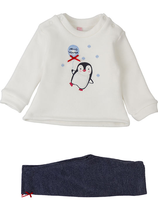 Kids Clothing Set with Leggings Winter 2 Pieces Ecru