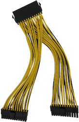 Powertech 24-Pin ATX - 24-Pin ATX Cable 0.2m Yellow (CAB-W042)