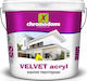 Χρωμοδομή Velvet Acryl Πλαστικό Χρώμα για Εσωτερική και Εξωτερική Χρήση 9lt