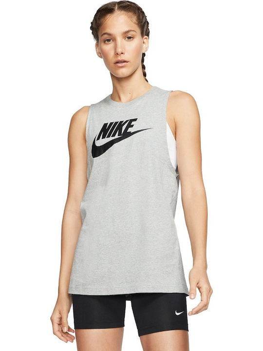 Nike Μακρυμάνικη Γυναικεία Αθλητική Μπλούζα Γκρι