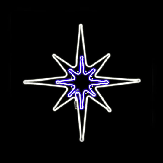 Aca Metal Illuminated Christmas Decorative Pendant Star 81x81x81cm