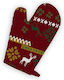 Mc Decor Weihnachtlich Ofenhandschuh Stoff Rot