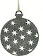 Christmas Ball Ornament Silver 11x11cm