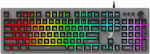 Roar RR-0007 Gaming Tastatur mit RGB-Beleuchtung (Griechisch) Silber