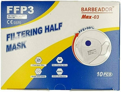 Max Barbeador Max-03 Filtering Half Μάσκα Προστασίας FFP3 σε Μπλε χρώμα 1τμχ