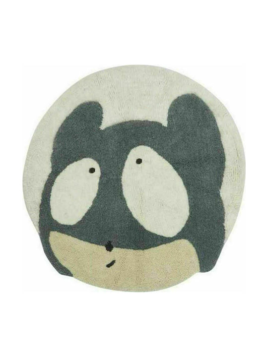 Lorena Canals Kids Rug Round With Diameter 100cm Astromouse Ecru-Grey