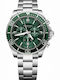 Maverick Men's Watch 44mm Chronograph Battery with Silver Stainless Steel Bracelet