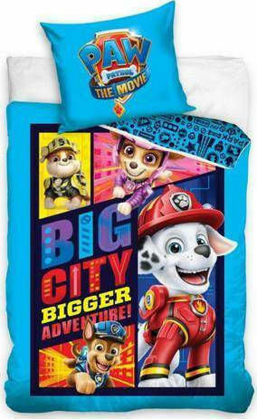 Nickelodeon Paw Patrol Big City Set Kids Duvet Cover Single with Pillowcase Blue 140x200cm